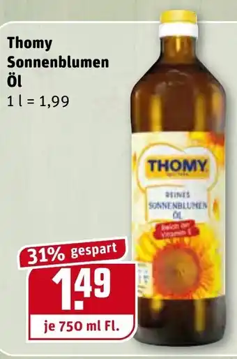 REWE Kaufpark Thomy Sonnenblumen öl 750ml Angebot