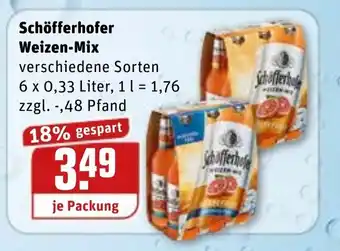 REWE Kaufpark Schöfferhofer Weizen Mix 6x0,33L Angebot