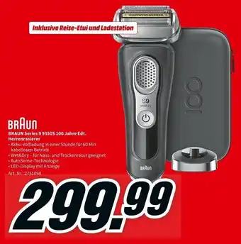 MediaMarkt Braun Series 9 9350S 100 Jahre Edt. Herrenrasierer Angebot