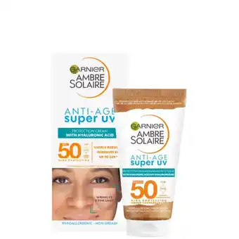 Look Fantastic Garnier ambre solaire anti-age super uv face protection spf50 cream 50ml Angebot