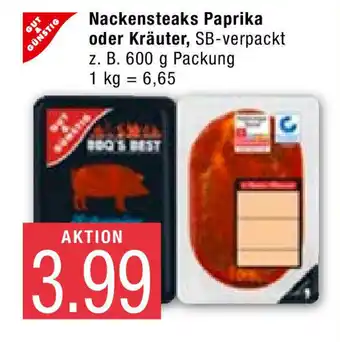 Marktkauf Nackensteaks Paprika oder Krauter 600g Angebot