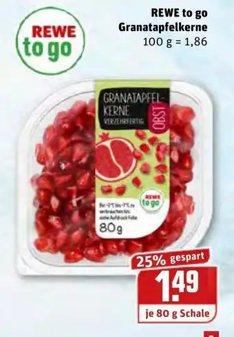 REWE Center Rewe to go Granatapfelkerne 80g Angebot