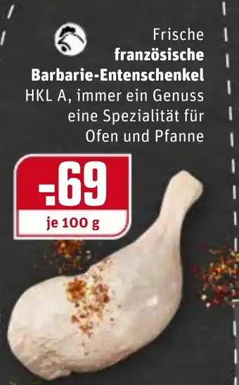 REWE Center Frische Französische Barbarie Entenschenkel 100g Angebot