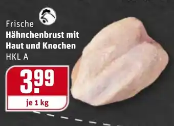 REWE Center Frische Hähnchenbrust mit Haut und Knochen 1kg Angebot