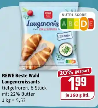 REWE Center Rewe Beste Wahl Laugencroissants 360g Btl. Angebot