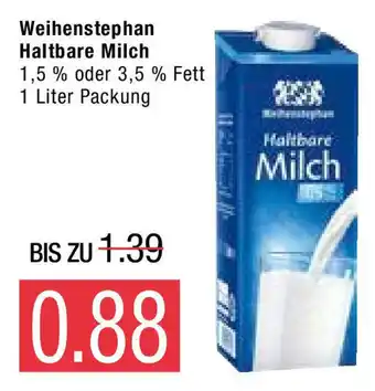 Marktkauf Weihenstephan Haltbare Milch 1 liter Angebot