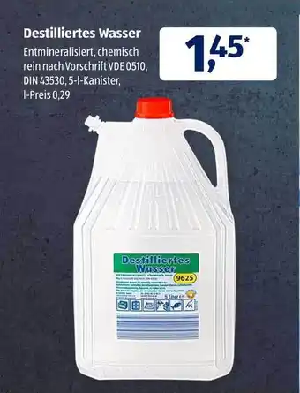 Aldi Süd Destilliertes Wasser Angebot