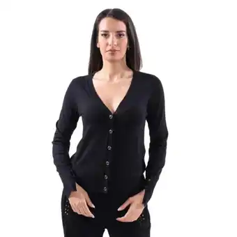 Miinto Guess viskosemischung cardigan für damen black, damen Angebot