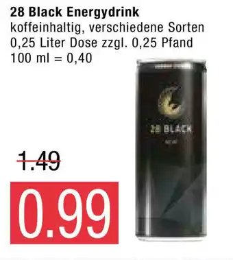 Marktkauf 28 Black Energydrink 0.25 liter Angebot