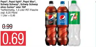 Marktkauf Pepsi, Pepsi Light, Pepsi Max, Schwip Schwap, Schwip Schwap ohne Zucker, oder 7UP Angebot