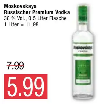 Marktkauf Moskovskaya Russischer Premium Vodka 38% vol Angebot