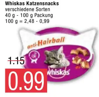 Marktkauf Whiskas Katzensnacks 40g-100g Angebot