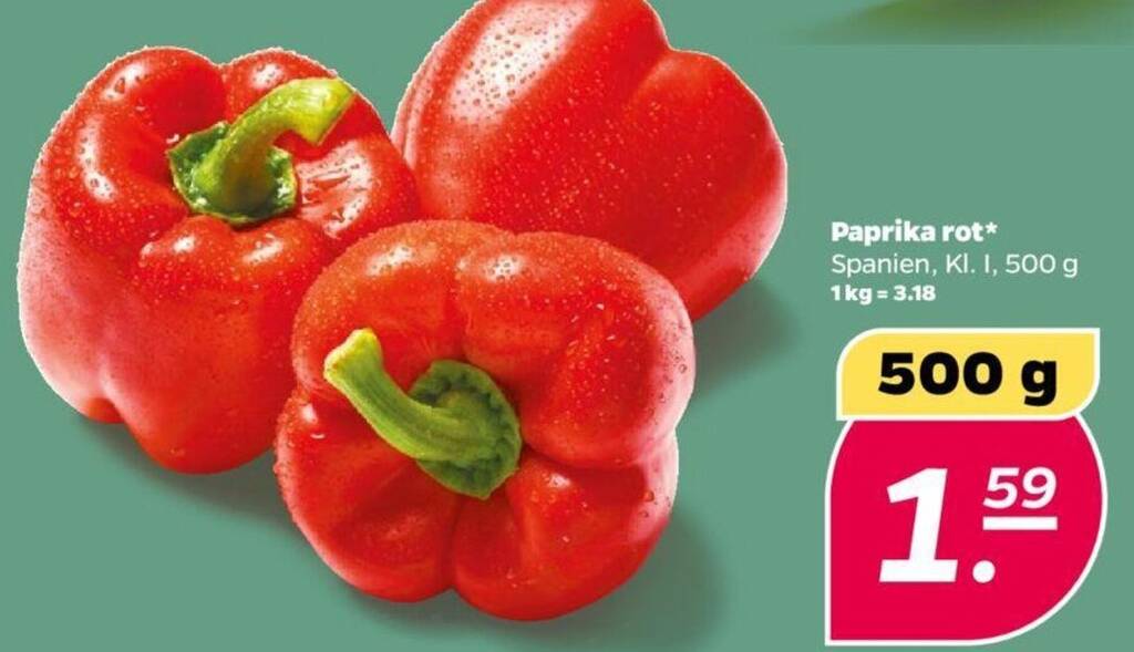 Paprika rot 500 g Angebot bei NETTO