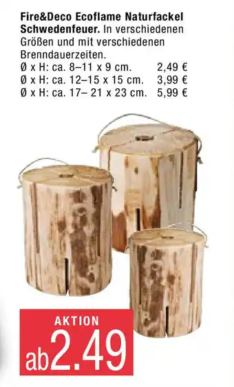 Marktkauf Fire&Deco ecoflame naturfackel schwedenfeuer Angebot