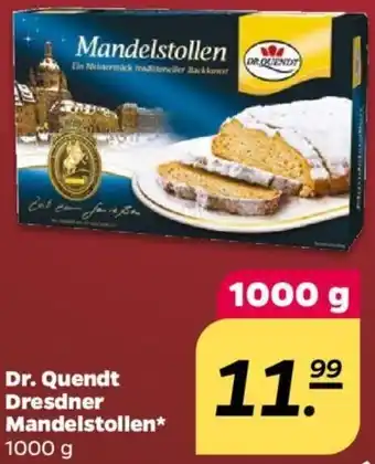 NETTO Dr. Quendt Dresdner Mandelstollen 1000 g Angebot