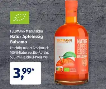 Aldi Süd Feldmann Manufaktur Natur Apfelessig Balsamo Angebot