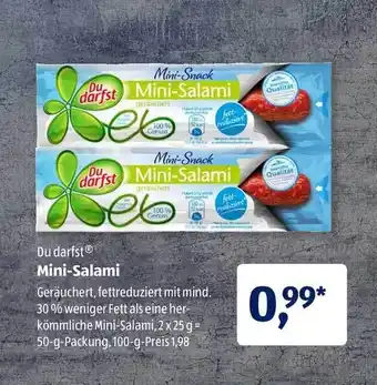 Aldi Süd Du darfst Mini Salami Angebot