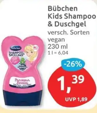 Budni Bübchen Kids Shampoo & Duschgel versch. Sorten vegan 230 ml Angebot