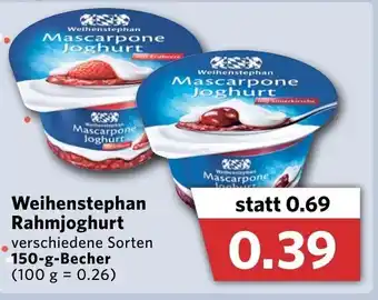 Combi Weihenstephan Rahmjoghurt 150g Becher Angebot