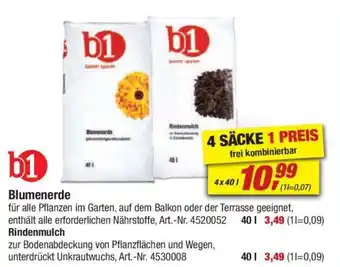 toom Baumarkt b1 Blumenerde 40L Angebot