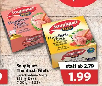 Combi Saupiquet Thunfisch Filets 185g dose Angebot