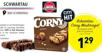 CITTI Markt Schwartau Corny Müsliriegel 96-175g Angebot