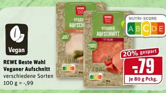 REWE Center Rewe Beste Wahl Veganer Aufschnitt 80g Angebot