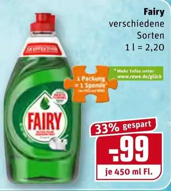 REWE Center Fairy 450ml Angebot