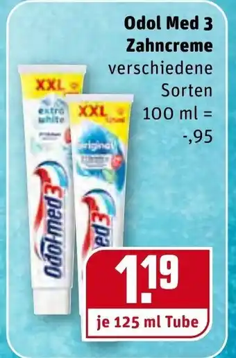 REWE Center Odol med3 Zahncreme 125ml Angebot