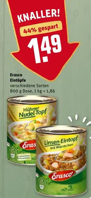 REWE Center Erasco Eintöpfe 800g Dose Angebot