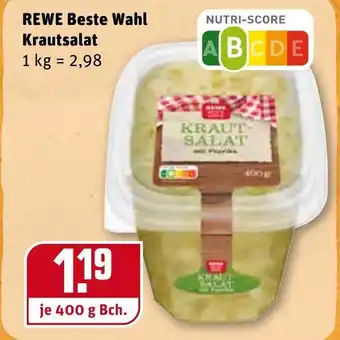 REWE Center Rewe Beste Wahl Krautsalat 400g Angebot