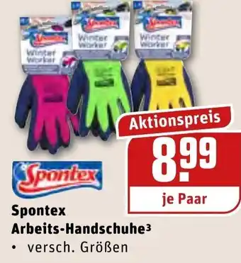 REWE Center Spontex Arbeits Handschuhe Angebot