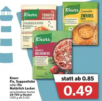 Combi Knorr Fix, Suppenliebe oder Fix Natürlich Lecker 28-750g Beutel Angebot