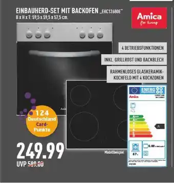 Marktkauf Amica Einbauherdset mit Backofen Angebot