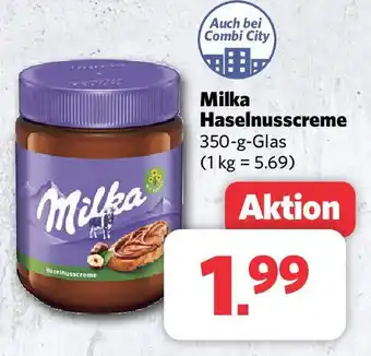 Combi Milka Haselnusscreme 350 g Glas Angebot