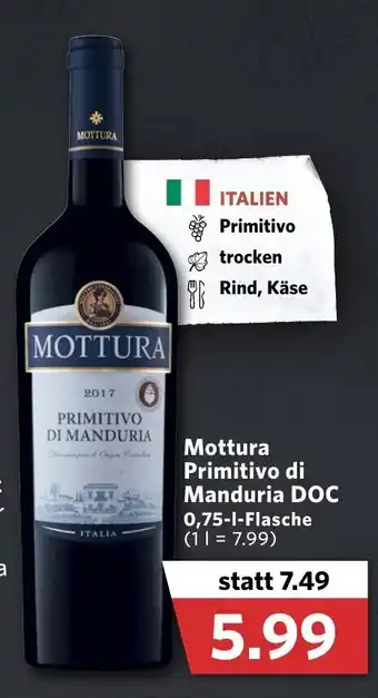 Combi Mottura Primitivo di Manduria DOC 0,75L Angebot