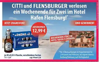 CITTI Markt FLENSBURGER 20*330ml Angebot