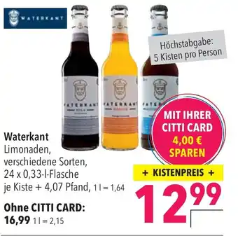 CITTI Markt Waterkant Limonaden, 24*330ml Angebot