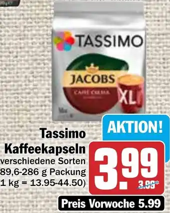 Hit Tassimo Kaffeekapseln 89,6-286 g Packung Angebot