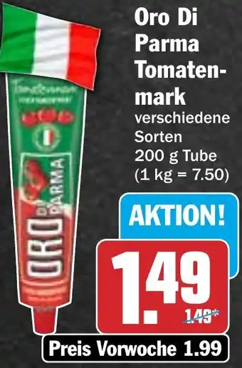 Hit Oro Di Parma Tomatenmark 200 g Tube Angebot