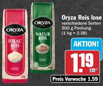 Hit Oryza Reis lose 500 g Packung Angebot