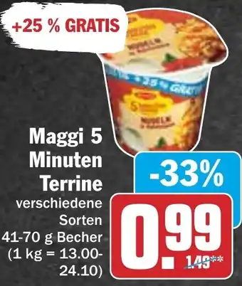 Hit Maggi 5 Minuten Terrine 41-70 g Becher Angebot