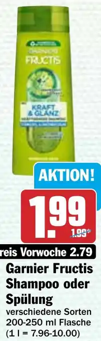 Hit Garnier Fructis Shampoo oder Spülung 200-250 ml Flasche Angebot