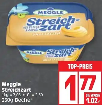 Edeka Meggle Streichzart 250 g Becher Angebot