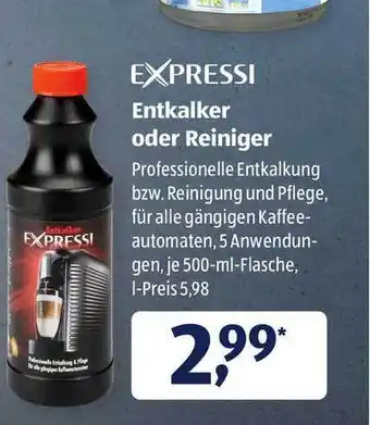 Aldi Süd Entalker oder Reiniger Angebot