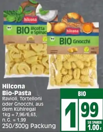 Edeka Hilcona Bio-Pasta 250/300g Packung Angebot