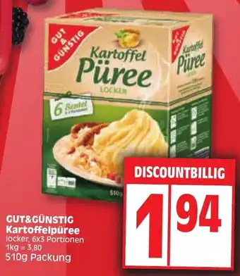 Edeka GUT&GÜNSTIG Kartoffelpüre 510g Packung Angebot