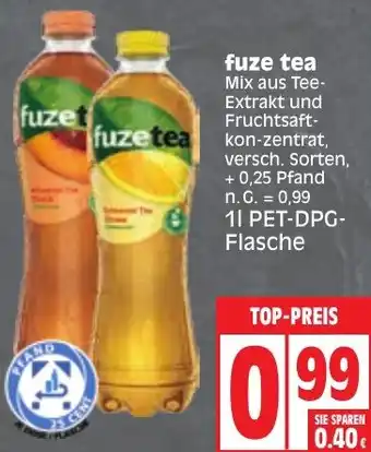 Edeka fuze tea 1 L PET DPG Flasche Angebot