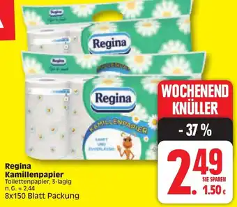 Edeka Regina Kamillenpapier 8x150 Blatt Packung Angebot