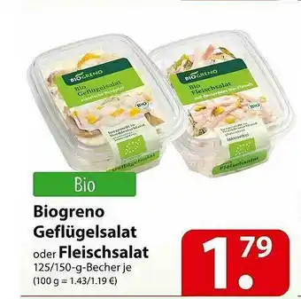 Famila Nord Ost Biogreno Geflügelsalat Oder Fleishsalat Angebot